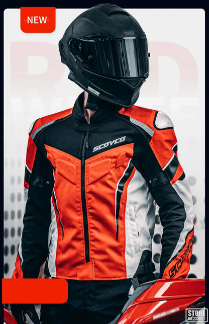 SCOYCO Motorbike Race Riding Jacket Breathable Road Commuter Race Motorcycle Top Off-Road Outdoor Riding Motorcycle Jacket