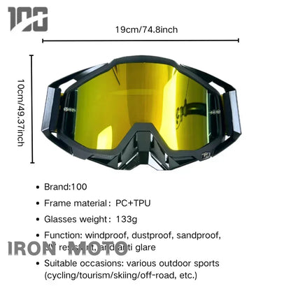 Motocross Goggles Men Women Dirt Bike Motorcycle Glasses Windproof MX Cycling Sunglass Ski Goggles Moto Training Equipment
