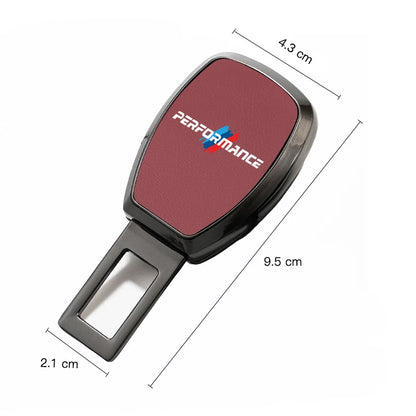 Car Interior Seat Belt Extender Leather Safety Strap Plug For BMW Performance X1 X2 X3 X5 X7 E70 E46 E90 E92 E60 E39 E36 E87 E53