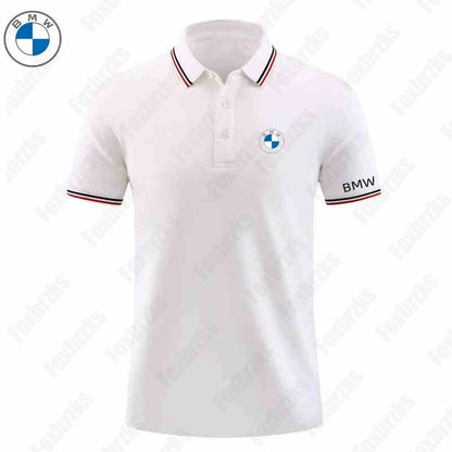 2025 Spring Summer BMW Short Sleeved Polo Shirt Casual And Fashionable Men's BMW 3D Printed Handsome Short Sleeved Top