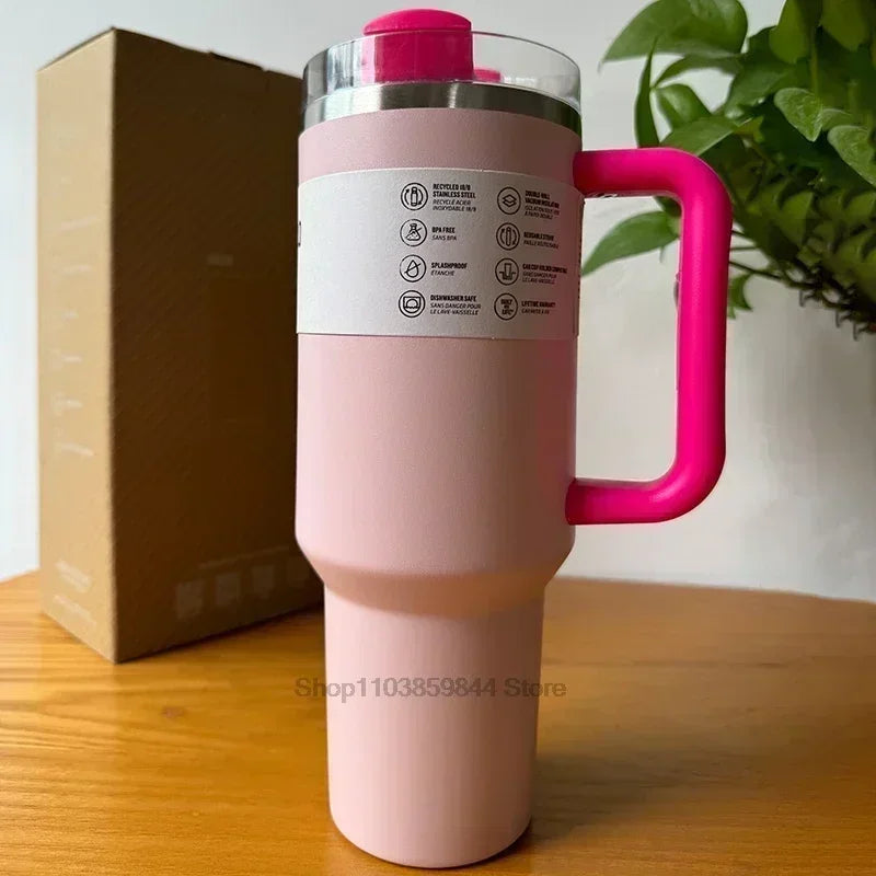 2025 New Hot 40Oz Stainless Steel Vacuum Flask Insulated Tumbler Cup with Lid and Straw Large Capacity for Travel Outdoor