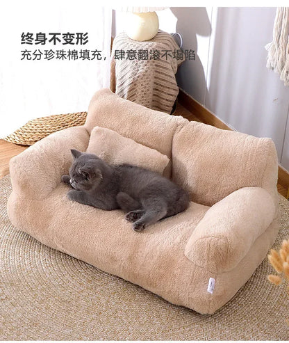 Cat bed House Plush Dog Sofa Beds Washable Warm Pet Dog Nest Cat Beds sofa Comfortable CatS Cushion Dog Sleep winter Furniture