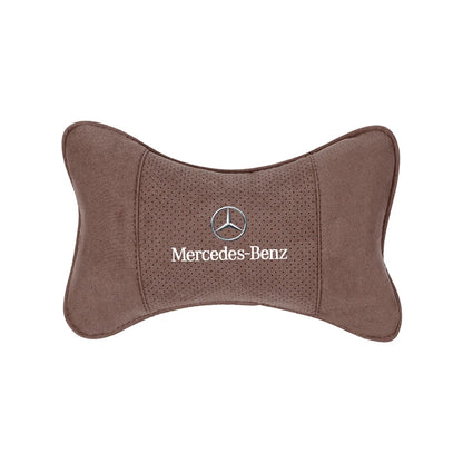 Suede Headrest Car Breathable Memory Foam Neck Pillow For Benz AMG W203 W206 W220 W205 W211 W212 W201 W210 W108 W168 GLC W176
