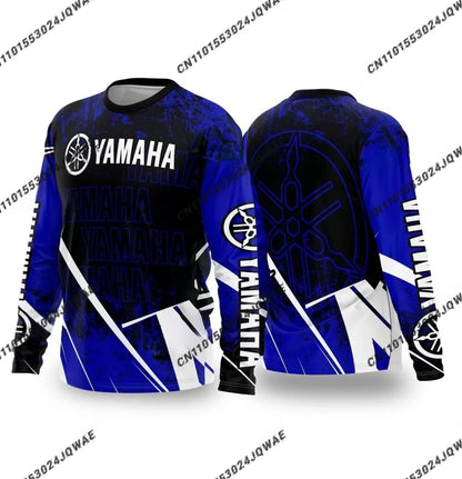 Summer YAMAHA Men Women Motorcycle Riding Suit Loose Breathable Quick Drying Off-Road Racing Suit Long Sleeved Sports T-Shirt