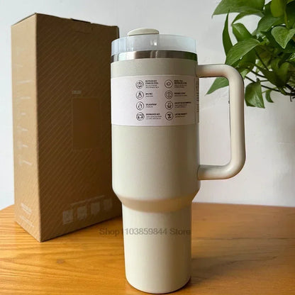 2025 New Hot 40Oz Stainless Steel Vacuum Flask Insulated Tumbler Cup with Lid and Straw Large Capacity for Travel Outdoor