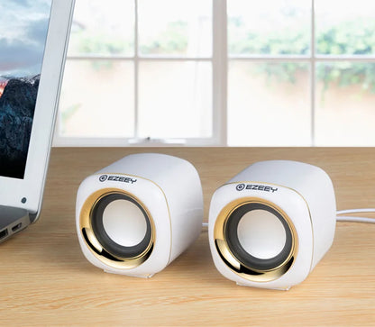 Hifi Mini Desktop Wired USB Computer Dual Speaker for Laptop PC Suround Stereo Subwoofer AUX Playback Mega Bass Loudspeaker