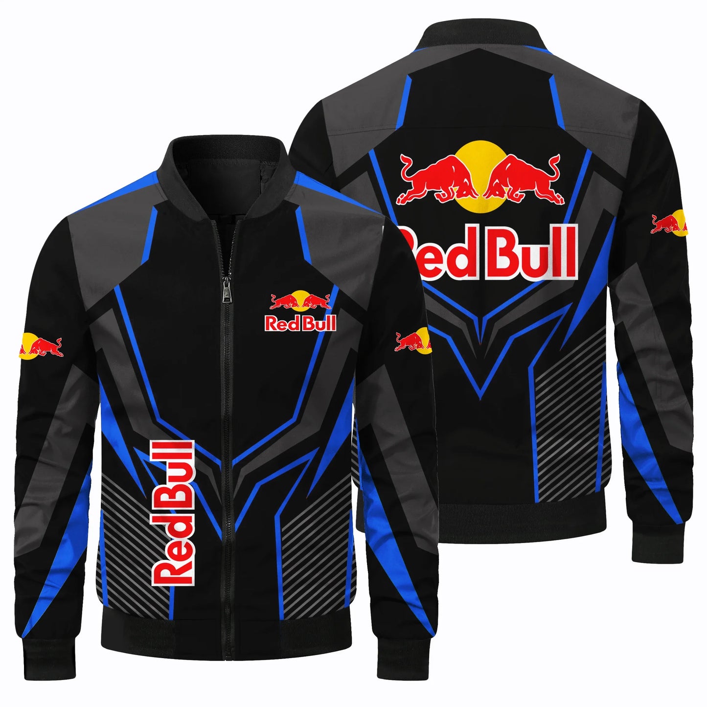 New Fashion Red Bull Jacket Red Bull 3D Printing Racing Jacket Outdoor Sports Motorcycle Jacket Red Bull Men's Clothing