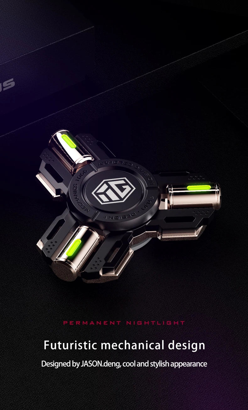 Permanent Glow Fidget Spinner Hand Spinner Alloy Material Long Rotation High Speed EDC Child Adult ADHD Stress Relief Toy Gifts