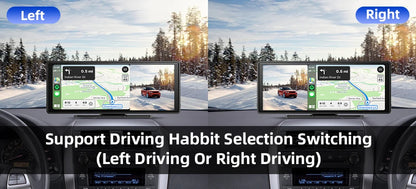 10.26 Inch Carplay & Android Auto 4K 2160P Wifi Dash Cam Rearview Camera Mirror Car DVR GPS Navigation Dual Lens Video Recorder