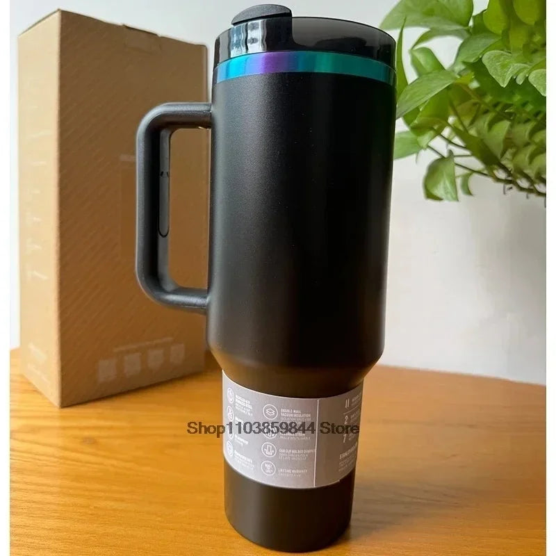 2025 New Hot 40Oz Stainless Steel Vacuum Flask Insulated Tumbler Cup with Lid and Straw Large Capacity for Travel Outdoor