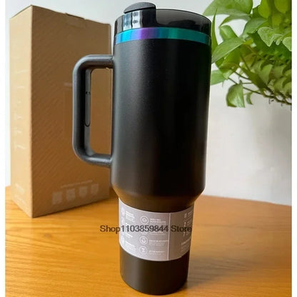 2025 New Hot 40Oz Stainless Steel Vacuum Flask Insulated Tumbler Cup with Lid and Straw Large Capacity for Travel Outdoor