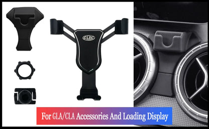 For Mercedes-Benz CLA GLA Class Car Phone Holder MB X156 C117 GLA200 GLA250 CLA180 CLA220 Air Vent Clip Adjust Stand GPS Bracket