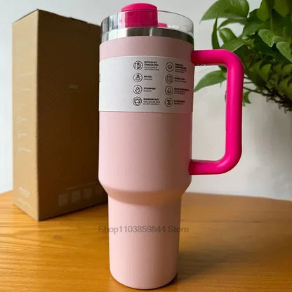 2025 New Hot 40Oz Stainless Steel Vacuum Flask Insulated Tumbler Cup with Lid and Straw Large Capacity for Travel Outdoor