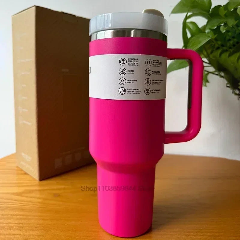 2025 New Hot 40Oz Stainless Steel Vacuum Flask Insulated Tumbler Cup with Lid and Straw Large Capacity for Travel Outdoor
