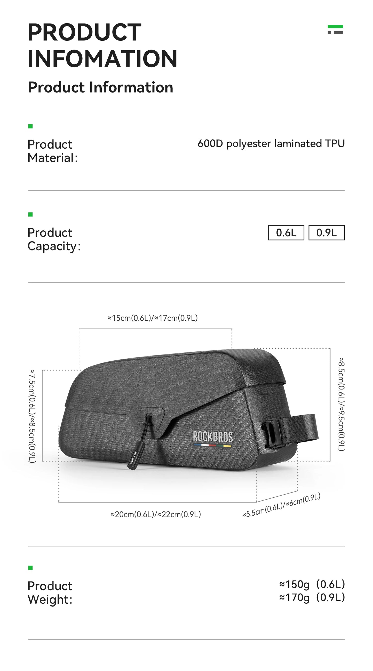 ROCKBROS ROAD TO SKY Bicycle Bags Magnetic Lid Top Tube Bag Waterproof Suction Front Bag Mobile Phone Bag