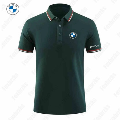2025 Spring Summer BMW Short Sleeved Polo Shirt Casual And Fashionable Men's BMW 3D Printed Handsome Short Sleeved Top