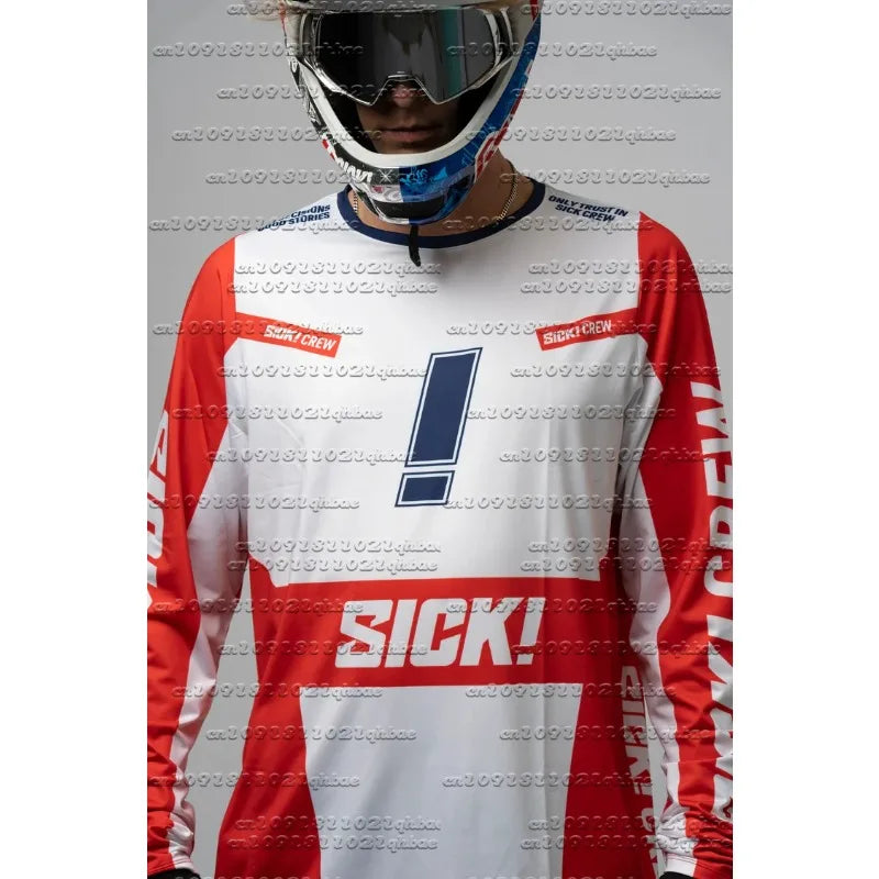 Summer New Adult Boutique Round Neck SICK Bicycle Long Sleeve Shirt Casual Breathable Quick Drying Outdoor Cycling T-shirt