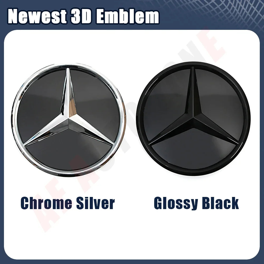 Glossy Black OE Style Car Front Grille Star Emblem Logo For Mercedes Benz W176 W246 W205 W212 W207 W217 W251 R231 W166 X166 X204
