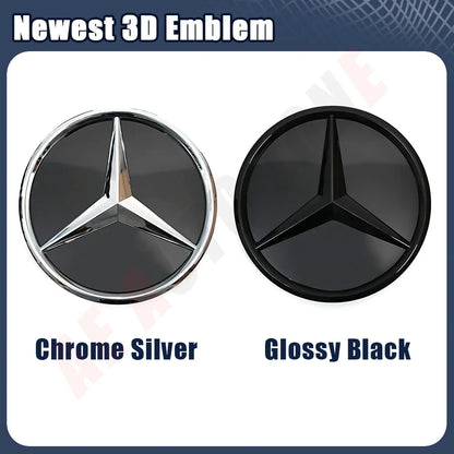 Glossy Black OE Style Car Front Grille Star Emblem Logo For Mercedes Benz W176 W246 W205 W212 W207 W217 W251 R231 W166 X166 X204