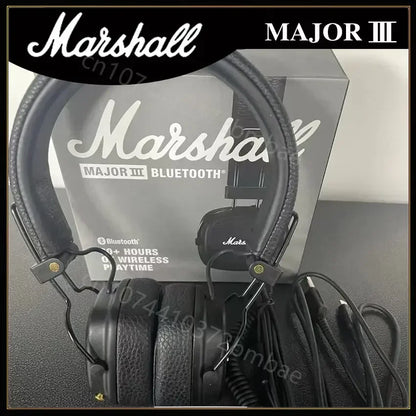 Marshall Major III Wireless Bluetooth Headphones Wireless Deep Bass Foldable Sport Gaming Music Headset with Microphone