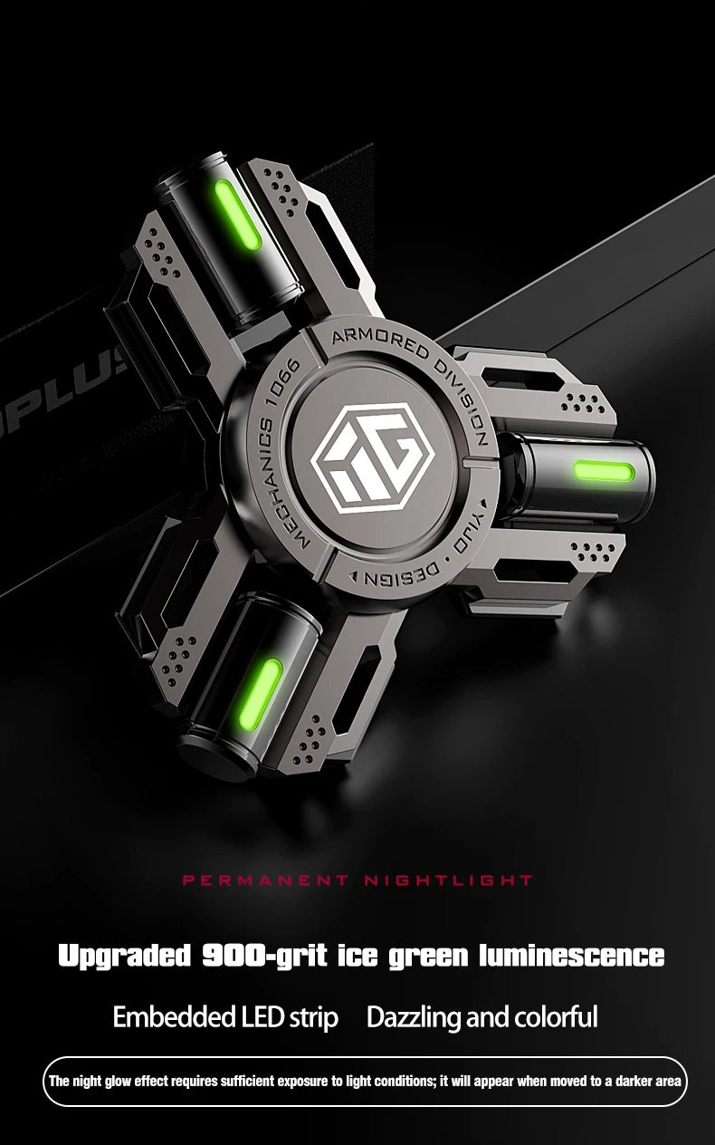 Permanent Glow Fidget Spinner Hand Spinner Alloy Material Long Rotation High Speed EDC Child Adult ADHD Stress Relief Toy Gifts