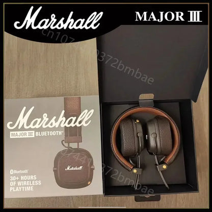 Marshall Major III Wireless Bluetooth Headphones Wireless Deep Bass Foldable Sport Gaming Music Headset with Microphone