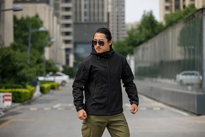 Sharkskin Soft-shell Hard Shell Camouflage Jacket Fleece Thick Tactical Suit Hooded Coat Manufacturers Handsome Outdoor Jacket
