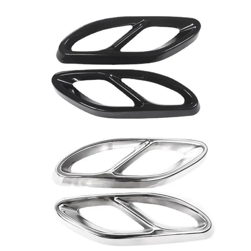 Pkx R-AUTO Exhaust Tip Muffler Pipe Cover Tail Pipe Stee For A Class W176 B Class W246 Mercedes Benz W212 W213 W205 X253 C180 C2