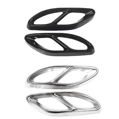 Pkx R-AUTO Exhaust Tip Muffler Pipe Cover Tail Pipe Stee For A Class W176 B Class W246 Mercedes Benz W212 W213 W205 X253 C180 C2