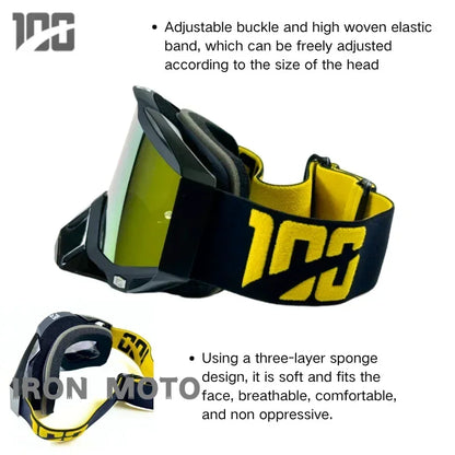 Motocross Goggles Men Women Dirt Bike Motorcycle Glasses Windproof MX Cycling Sunglass Ski Goggles Moto Training Equipment