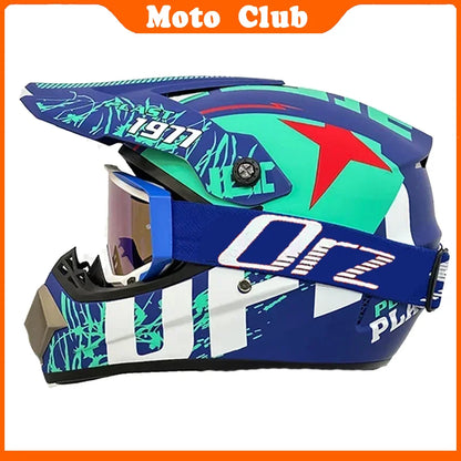 Motorcycle Helmet Professional Motocross Off Road protective Helm Children Off-road Casque Capacete De Motocicleta Gift Goggles