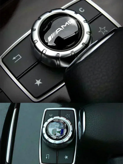 29mm Car Central Control Multimedia Button Cover Trim Knob Sticker For Mercedes Benz AMG GLC C CLA GLA W205 W211 W213 W212 W204