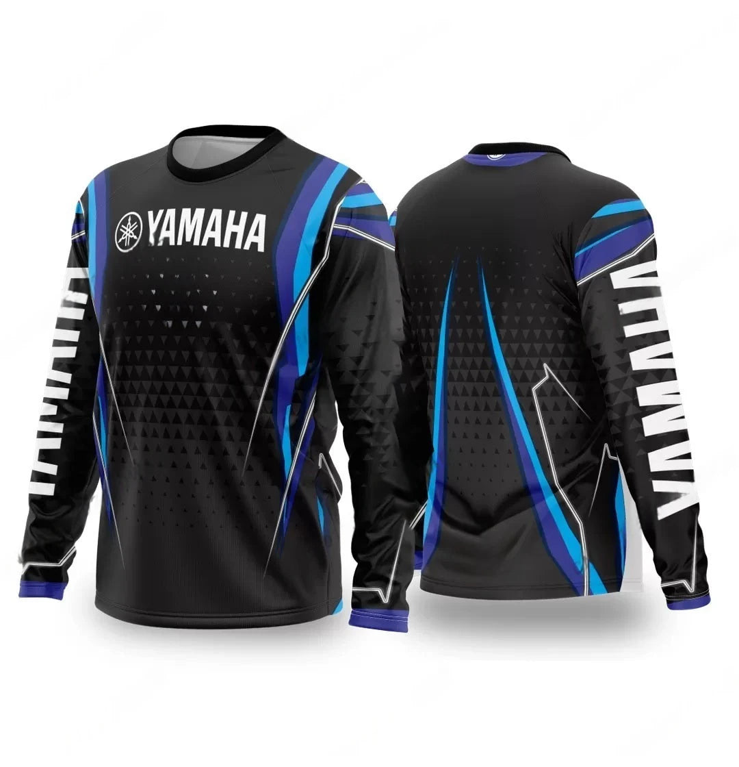 Summer YAMAHA Men Women Motorcycle Riding Suit Loose Breathable Quick Drying Off-Road Racing Suit Long Sleeved Sports T-Shirt