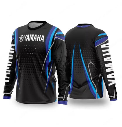 Summer YAMAHA Men Women Motorcycle Riding Suit Loose Breathable Quick Drying Off-Road Racing Suit Long Sleeved Sports T-Shirt