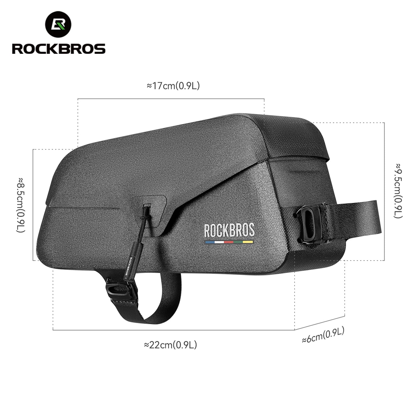 ROCKBROS ROAD TO SKY Bicycle Bags Magnetic Lid Top Tube Bag Waterproof Suction Front Bag Mobile Phone Bag