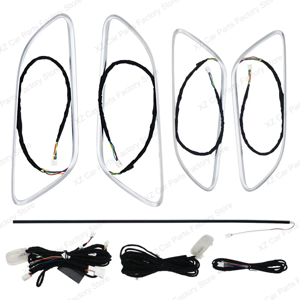 For Mercedes-Benz A CLA GLA W176 W117 W156 Turbine Air Vent Ambient Light Kit 12/64 Colors Air Vents Car Parts