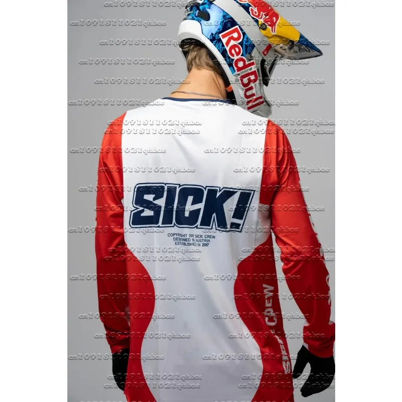 Summer New Adult Boutique Round Neck SICK Bicycle Long Sleeve Shirt Casual Breathable Quick Drying Outdoor Cycling T-shirt