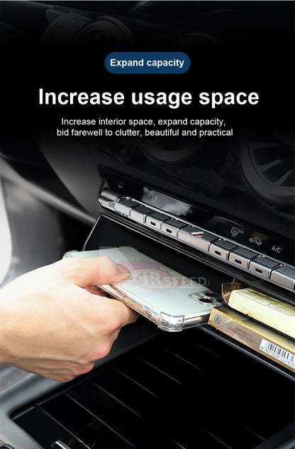 Car Central Control Storage Box For Mercedes Benz A B CLA GLB GLA GLE Class W177 W247 C118 W118 X247 H247 W167 EQA EQB 2020-2024