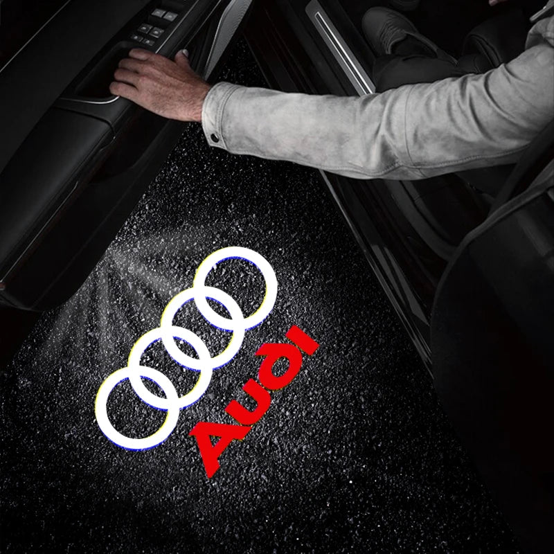 Led logo Car Door Welcome Light For Audi A4 B5 B6 B7 B8 B9 A1 A3 8V 8P 8L A6 C5 C6 C7 A5 A7 A8 Q3 Q5 Q7 TT S3 S6 Sline Quattro